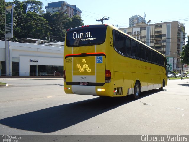 Viação Itapemirim 8207 na cidade de Cachoeiro de Itapemirim, Espírito Santo, Brasil, por Gilberto Martins. Número da foto: #1802093.