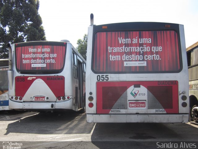 ETCD - Empresa de Transporte Coletivo de Diadema 055 na cidade de Diadema, São Paulo, Brasil, por Sandro Alves. Número da foto: #1802028.