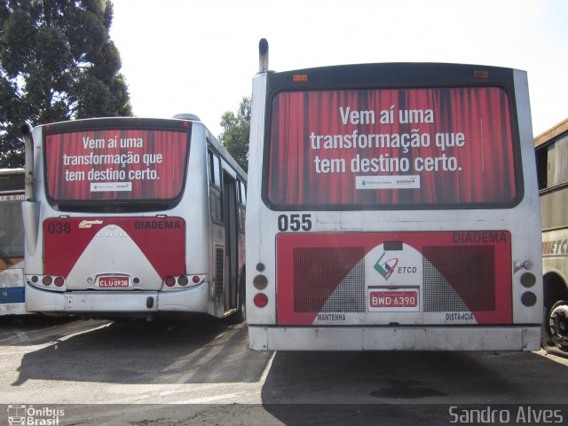 ETCD - Empresa de Transporte Coletivo de Diadema 055 na cidade de Diadema, São Paulo, Brasil, por Sandro Alves. ID da foto: 1802028.