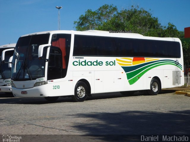 Viação Cidade Sol 3210 na cidade de Jequié, Bahia, Brasil, por Daniel  Machado. Número da foto: #1801640.