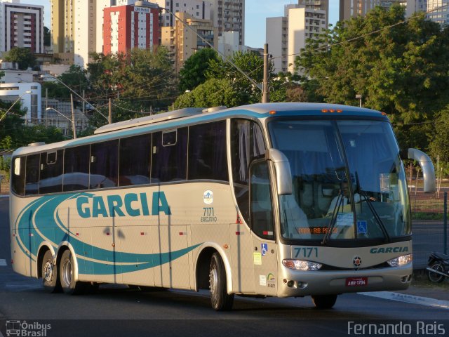 Viação Garcia 7171 na cidade de Ribeirão Preto, São Paulo, Brasil, por Fernando Reis. ID da foto: 1804061.