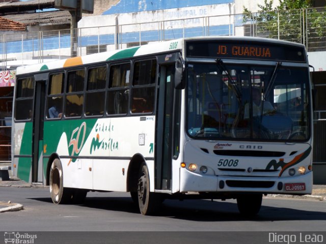 Empresa Circular de Marília 5008 na cidade de Marília, São Paulo, Brasil, por Diego Leão. ID da foto: 1805618.