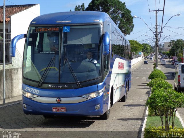 Viação Águia Branca 24700 na cidade de São Mateus, Espírito Santo, Brasil, por Caio Trés. Número da foto: #1805251.