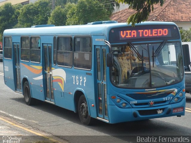 TCPP - Transporte Coletivo Presidente Prudente 22503 na cidade de Presidente Prudente, São Paulo, Brasil, por Beatriz Fernandes. Número da foto: #1804806.