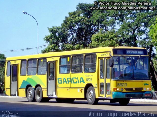 Viação Garcia 6823 na cidade de Maringá, Paraná, Brasil, por Victor Hugo Guedes Pereira. Número da foto: #1769536.