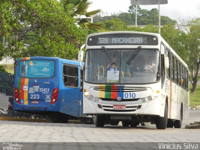 Transcol - Transportes Coletivos Ltda. 010 na cidade de Recife, Pernambuco, Brasil, por Vinicius Silva. Número da foto: #1769071.