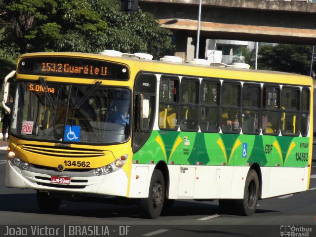 Viplan - Viação Planalto 134562 na cidade de Brasília, Distrito Federal, Brasil, por João Victor. ID da foto: 1806777.