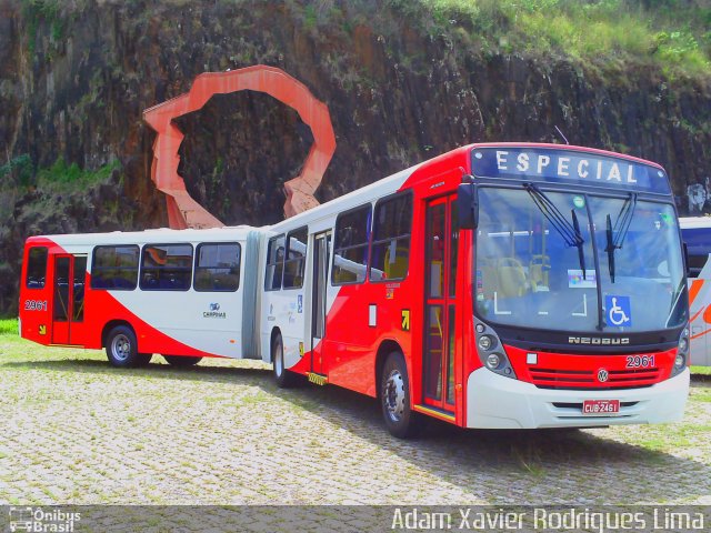 Itajaí Transportes Coletivos 2961 na cidade de Campinas, São Paulo, Brasil, por Adam Xavier Rodrigues Lima. Número da foto: #1808162.