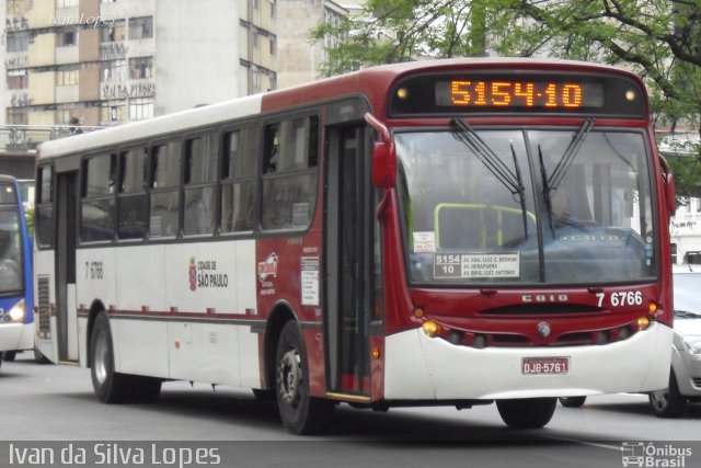 Viação Gatusa Transportes Urbanos 7 6766 na cidade de São Paulo, São Paulo, Brasil, por Ivan da Silva Lopes. Número da foto: #1808685.