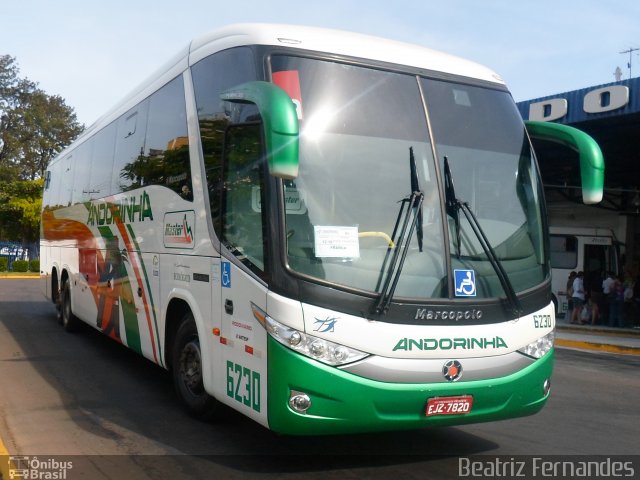 Empresa de Transportes Andorinha 6230 na cidade de Presidente Prudente, São Paulo, Brasil, por Beatriz Fernandes. Número da foto: #1808254.