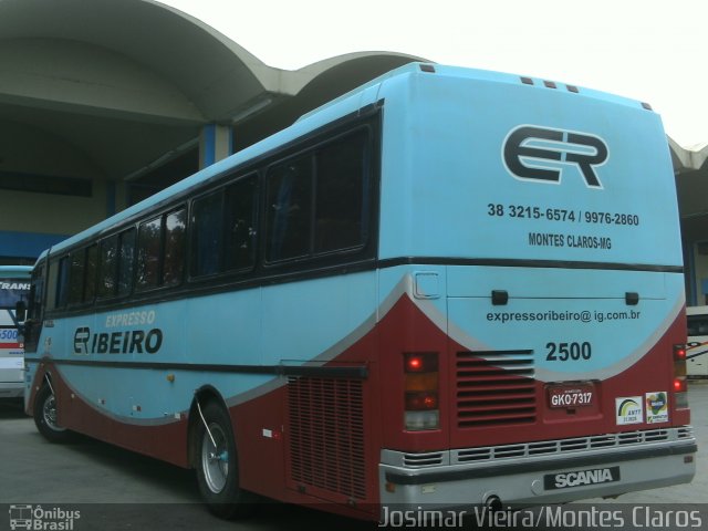 Expresso Ribeiro 2500 na cidade de Montes Claros, Minas Gerais, Brasil, por Josimar Vieira. ID da foto: 1809154.