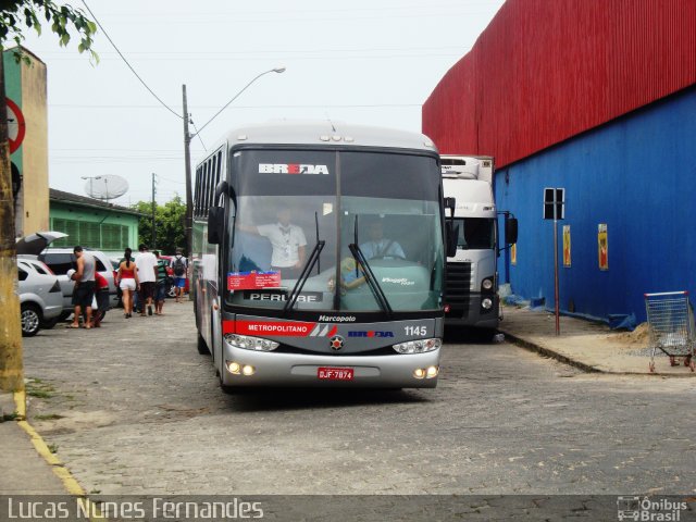 Breda Transportes e Serviços 1145 na cidade de Mongaguá, São Paulo, Brasil, por Lucas Nunes Fernandes. ID da foto: 1811400.