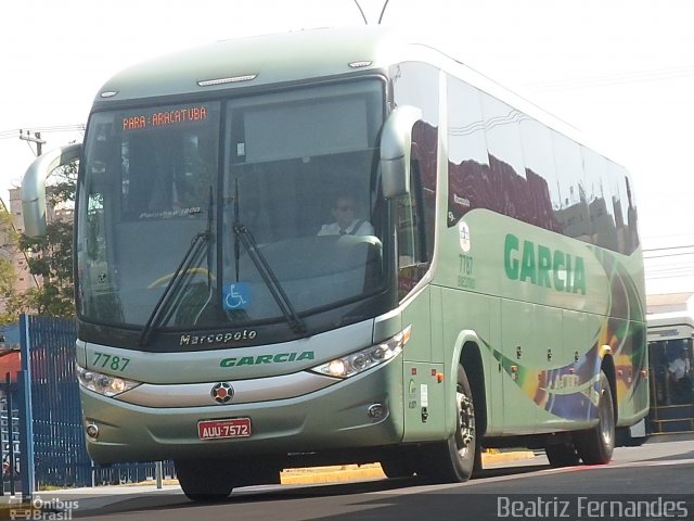 Viação Garcia 7787 na cidade de Presidente Prudente, São Paulo, Brasil, por Beatriz Fernandes. ID da foto: 1811472.