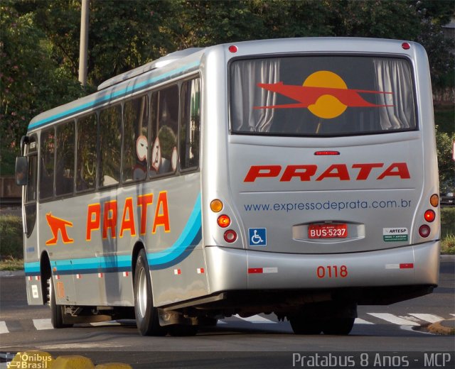 Expresso de Prata 0118 na cidade de Bauru, São Paulo, Brasil, por Cristiano Soares da Silva. ID da foto: 1810522.