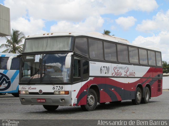 Expresso São Luiz 6720 na cidade de Caruaru, Pernambuco, Brasil, por Alessandro de Bem Barros. ID da foto: 1810403.