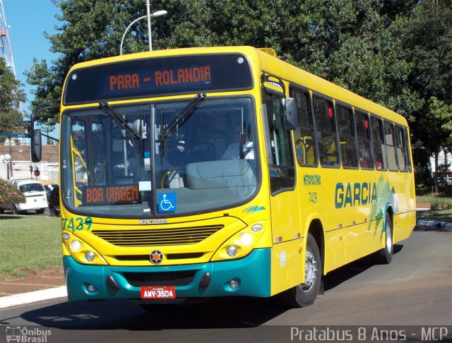 Viação Garcia 7439 na cidade de Rolândia, Paraná, Brasil, por Cristiano Soares da Silva. Número da foto: #1812624.