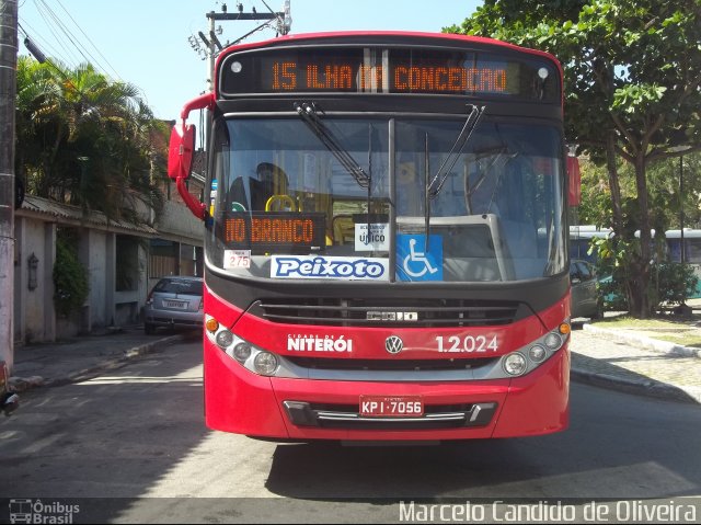 Transportes Peixoto 1.2.024 na cidade de Niterói, Rio de Janeiro, Brasil, por Marcelo Candido de Oliveira. Número da foto: #1815842.