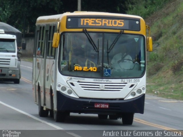 Viação Progresso RJ 191.005 na cidade de Paraíba do Sul, Rio de Janeiro, Brasil, por André Luiz Gomes de Souza. ID da foto: 1815238.