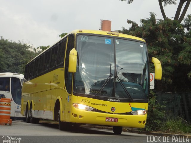 Viação Itapemirim 8073 na cidade de São Paulo, São Paulo, Brasil, por Luis de Ricado Brito. ID da foto: 1815937.