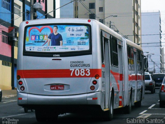 Auto Viação Floresta 7083 na cidade de Campo Grande, Mato Grosso do Sul, Brasil, por Gabriel Santos. ID da foto: 1815055.