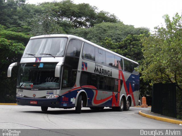 Expresso Maringá 5102 na cidade de São Paulo, São Paulo, Brasil, por Douglas Alvim. ID da foto: 1816053.