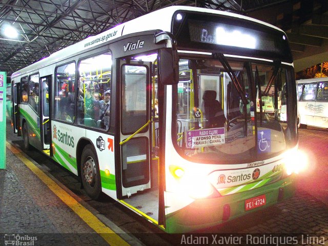 Viação Piracicabana Santos 4324 na cidade de Santos, São Paulo, Brasil, por Adam Xavier Rodrigues Lima. Número da foto: #1817293.