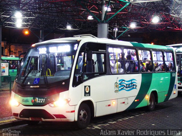 Viação Piracicabana Santos 5221 na cidade de Santos, São Paulo, Brasil, por Adam Xavier Rodrigues Lima. ID da foto: 1816257.