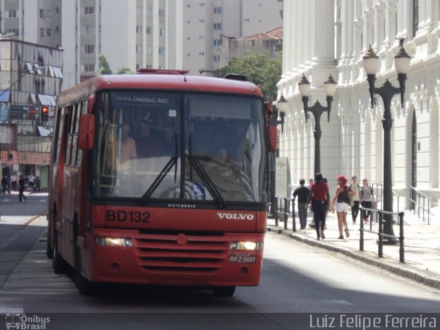 Transporte Coletivo Glória BD132 na cidade de Curitiba, Paraná, Brasil, por Luiz Felipe Ferreira. ID da foto: 1818708.