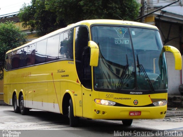 Viação Itapemirim 5011 na cidade de Rio de Janeiro, Rio de Janeiro, Brasil, por Michel Soares da Rocha. ID da foto: 1822027.