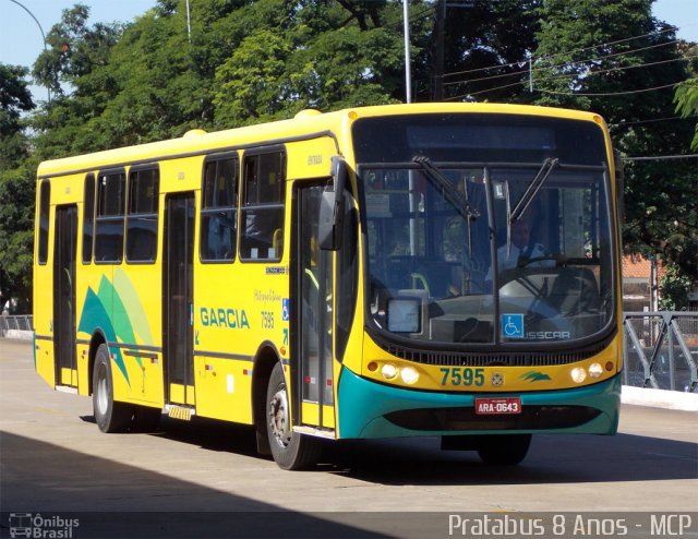 Viação Garcia 7595 na cidade de Maringá, Paraná, Brasil, por Cristiano Soares da Silva. Número da foto: #1824502.