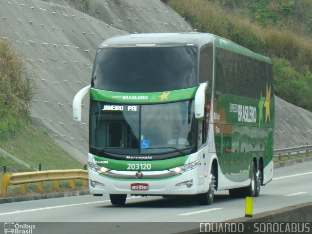 Expresso Brasileiro 203120 na cidade de Queluz, São Paulo, Brasil, por EDUARDO - SOROCABUS. ID da foto: 1823553.