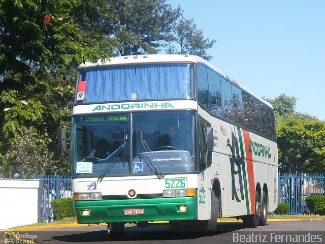 Empresa de Transportes Andorinha 5226 na cidade de Presidente Prudente, São Paulo, Brasil, por Beatriz Fernandes. ID da foto: 1823835.