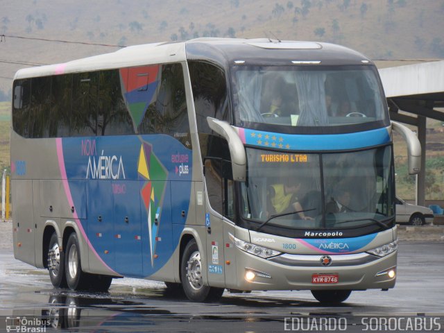 Nova América Turismo 1800 na cidade de Roseira, São Paulo, Brasil, por EDUARDO - SOROCABUS. Número da foto: #1823546.