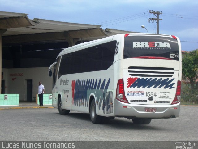 Breda Transportes e Serviços 1554 na cidade de Mongaguá, São Paulo, Brasil, por Lucas Nunes Fernandes. Número da foto: #1826369.