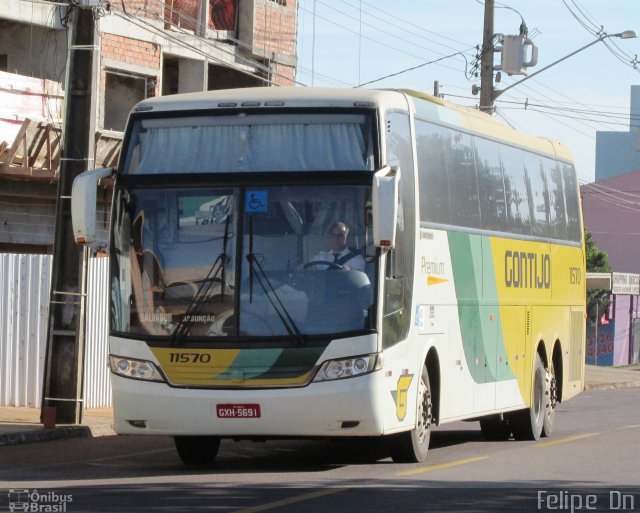 Empresa Gontijo de Transportes 11570 na cidade de Cascavel, Paraná, Brasil, por Felipe  Dn. Número da foto: #1825725.