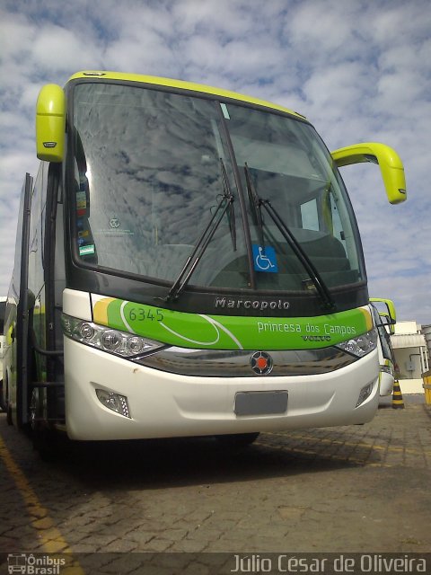 Expresso Princesa dos Campos 6345 na cidade de Ponta Grossa, Paraná, Brasil, por Júlio César de Oliveira. Número da foto: #1771710.