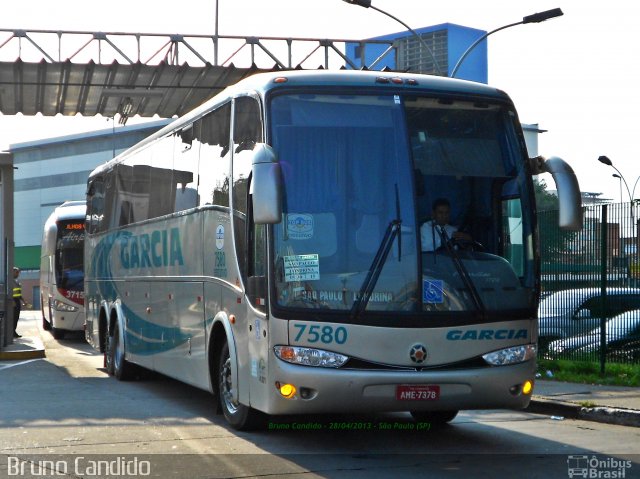 Viação Garcia 7580 na cidade de São Paulo, São Paulo, Brasil, por Bruno Candido . Número da foto: #1772078.