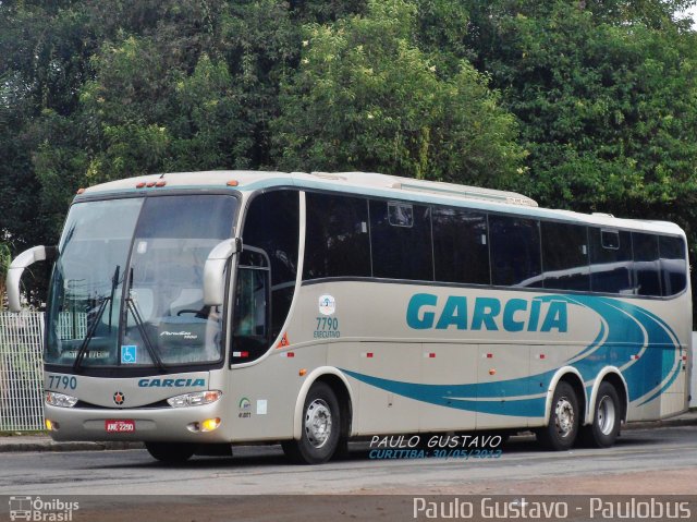 Viação Garcia 7790 na cidade de Curitiba, Paraná, Brasil, por Paulo Gustavo. Número da foto: #1827751.