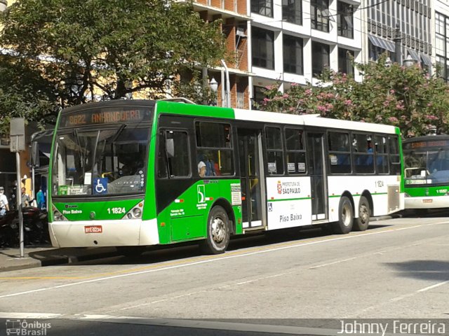 Viação Santa Brígida 1 1824 na cidade de São Paulo, São Paulo, Brasil, por Johnny Ferreira. Número da foto: #1773410.