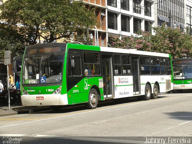 Viação Santa Brígida 1 1824 na cidade de São Paulo, São Paulo, Brasil, por Johnny Ferreira. ID da foto: 1773410.