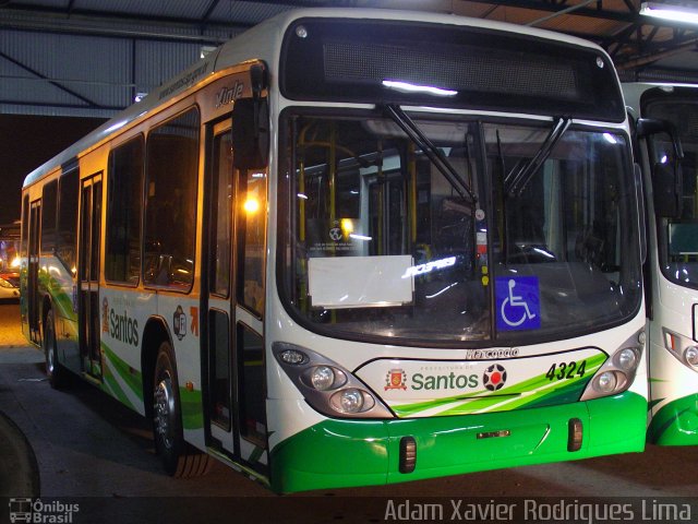 Viação Piracicabana Santos 4324 na cidade de São Vicente, São Paulo, Brasil, por Adam Xavier Rodrigues Lima. Número da foto: #1775058.