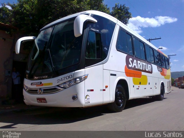 Saritur - Santa Rita Transporte Urbano e Rodoviário 24700 na cidade de Claro dos Poções, Minas Gerais, Brasil, por Lucas Santos. ID da foto: 1778561.