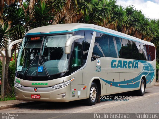 Viação Garcia 7566 na cidade de Curitiba, Paraná, Brasil, por Paulo Gustavo. Número da foto: #1781117.