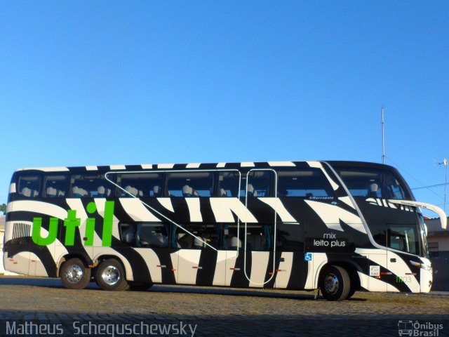 UTIL - União Transporte Interestadual de Luxo 11103 na cidade de São Vicente, São Paulo, Brasil, por Matheus  Scheguschewsky. Número da foto: #1783381.