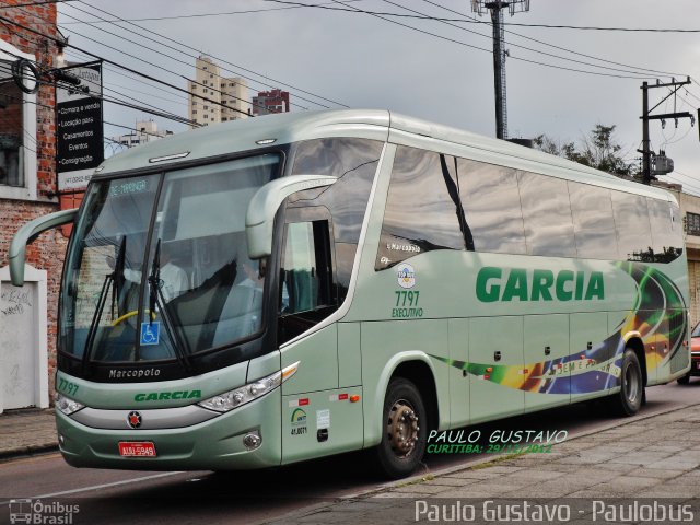 Viação Garcia 7797 na cidade de Curitiba, Paraná, Brasil, por Paulo Gustavo. ID da foto: 1782858.