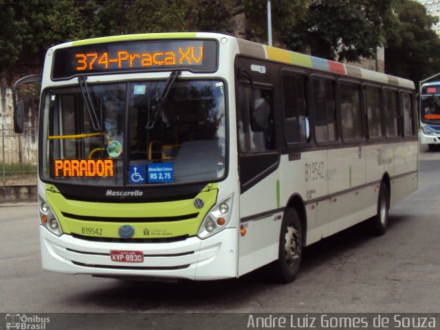 Transportes América B19542 na cidade de Rio de Janeiro, Rio de Janeiro, Brasil, por André Luiz Gomes de Souza. Número da foto: #1784887.