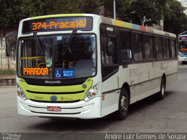 Transportes América B19542 na cidade de Rio de Janeiro, Rio de Janeiro, Brasil, por André Luiz Gomes de Souza. ID da foto: 1784887.