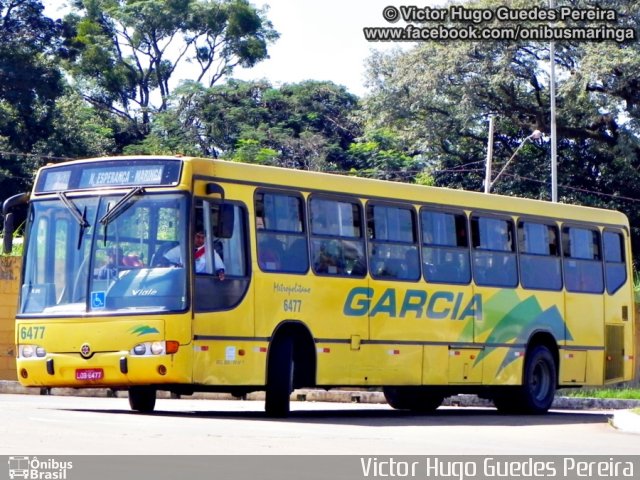 Viação Garcia 6477 na cidade de Maringá, Paraná, Brasil, por Victor Hugo Guedes Pereira. ID da foto: 1783990.