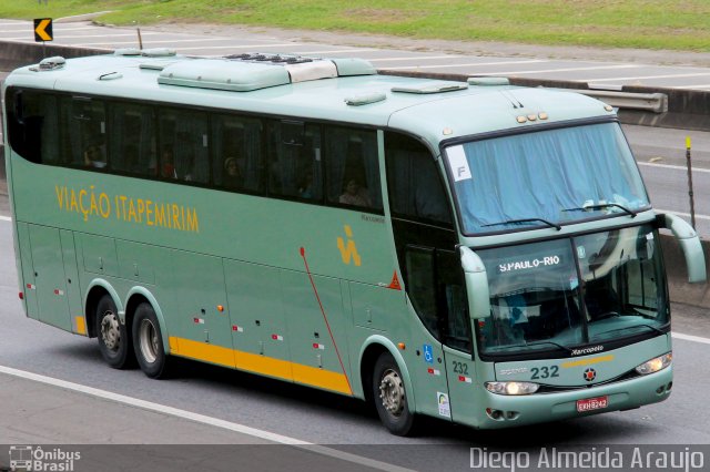 Viação Itapemirim 232 na cidade de Resende, Rio de Janeiro, Brasil, por Diego Almeida Araujo. Número da foto: #1832847.