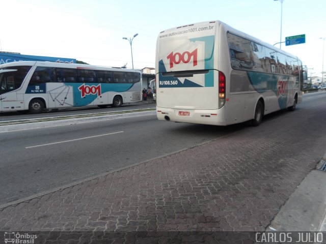Auto Viação 1001 RJ 108.560 na cidade de Rio das Ostras, Rio de Janeiro, Brasil, por Carlos Julio. Número da foto: #1850924.